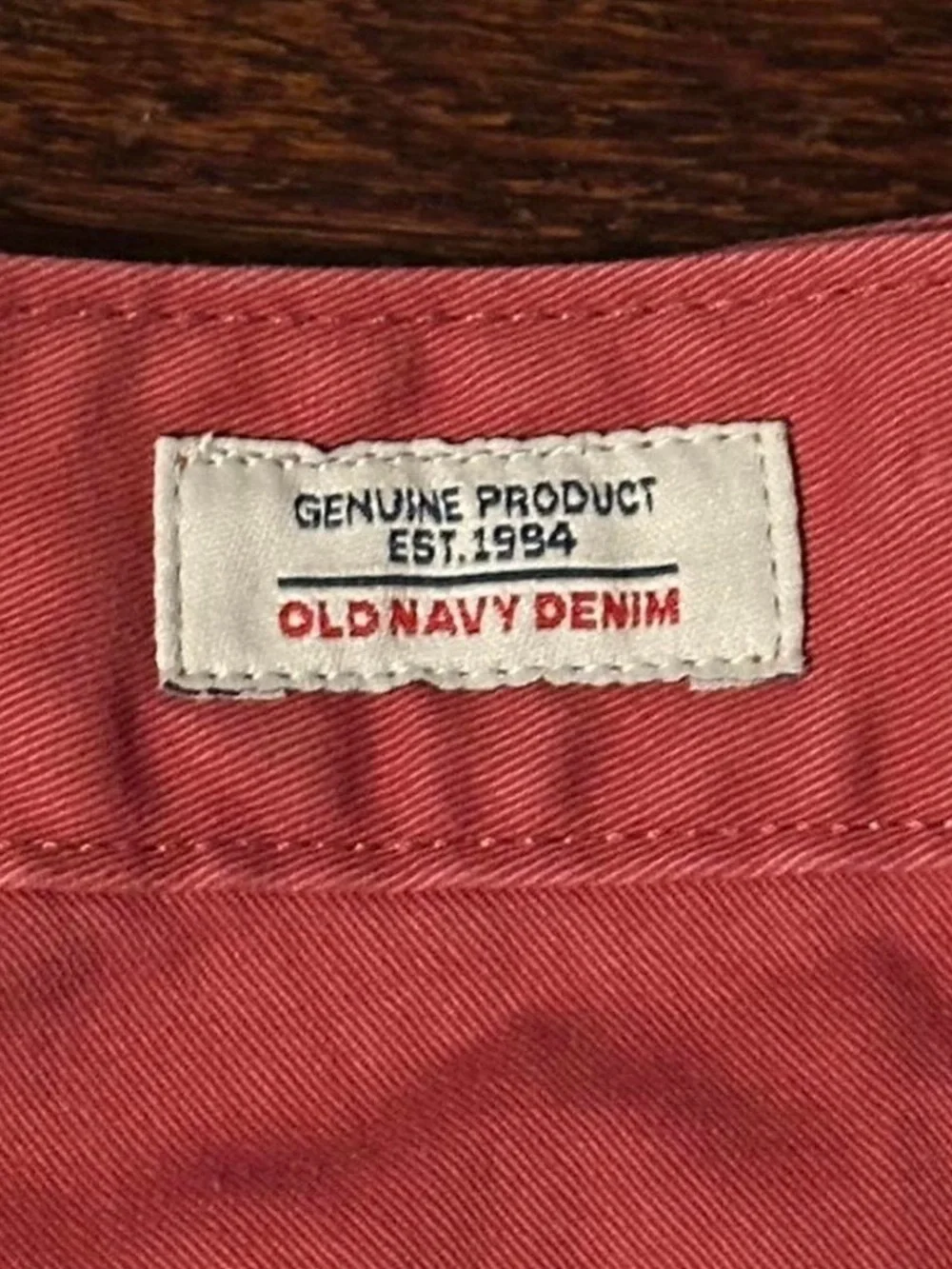 Women’s Y2K 2000’s Old Navy Red Coral Denim Shorts Size 6